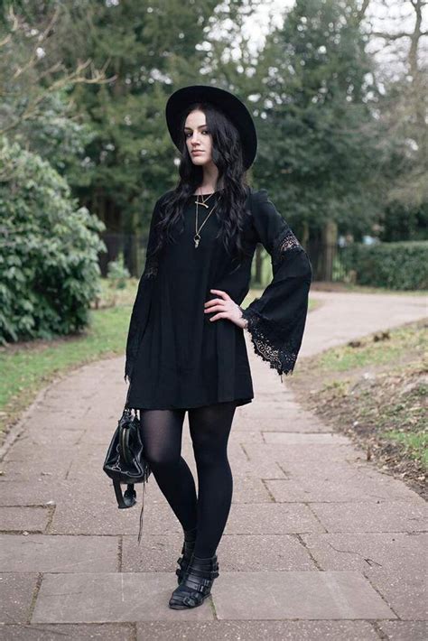 Glossy black witch hat